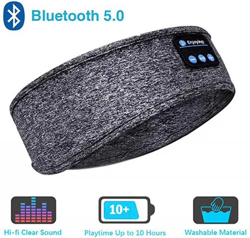 Shopdroplo Fone Bluetooth Earphones Sports Sleeping Headband Wireless Music Eye Mask