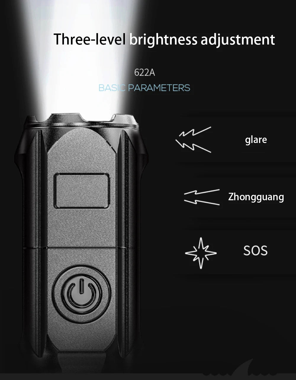 Shopdroplo Powerful LED Flashlight – 100000 Lumens USB Rechargeable Waterproof Zoom Torch for Outdoor Hunting, Camping & Fishing