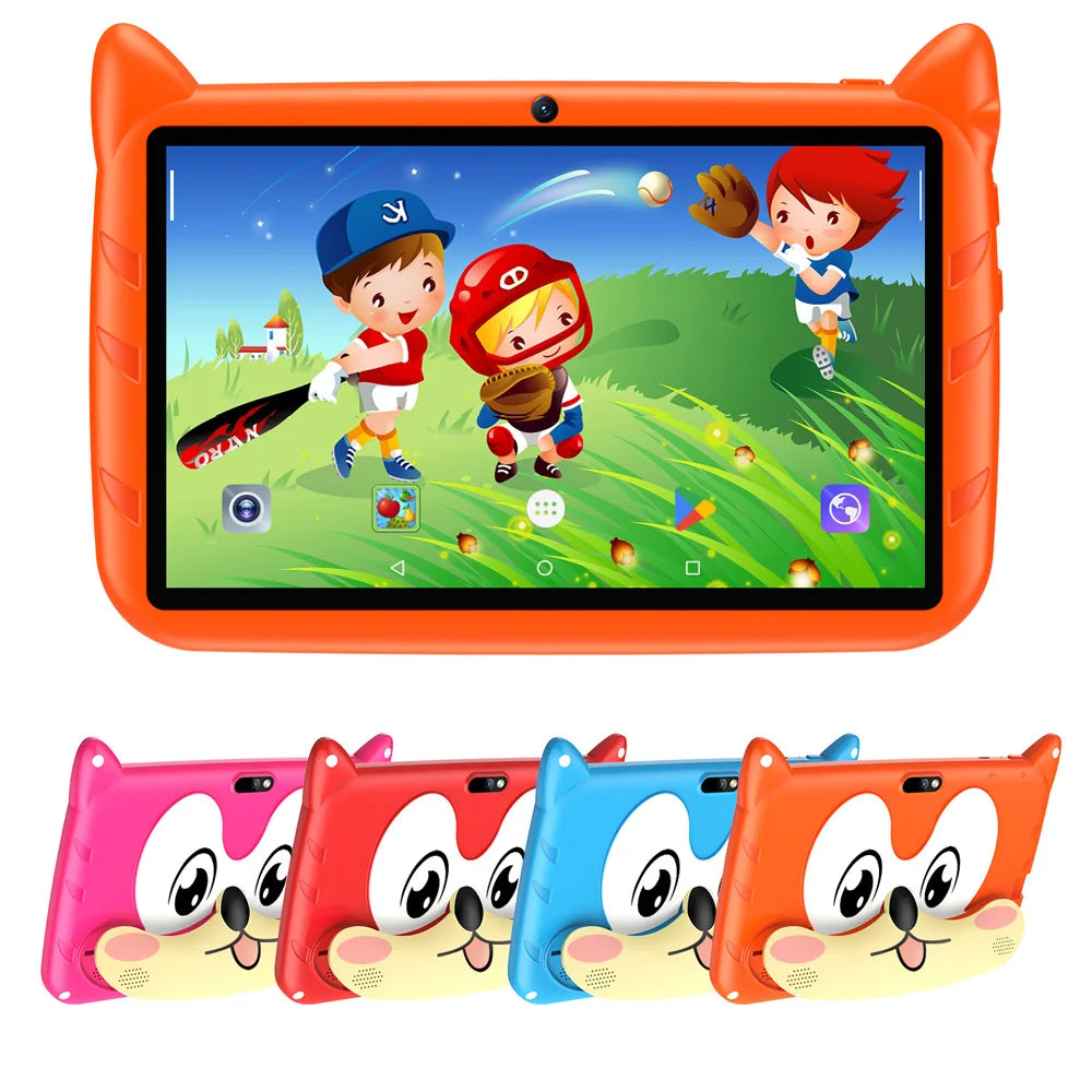 Shopdroplo™ 7" Android 13 Kids Tablet – 4GB+64GB, 1TB Expandable, Dual Camera, WiFi, Parental Controls & Educational Apps