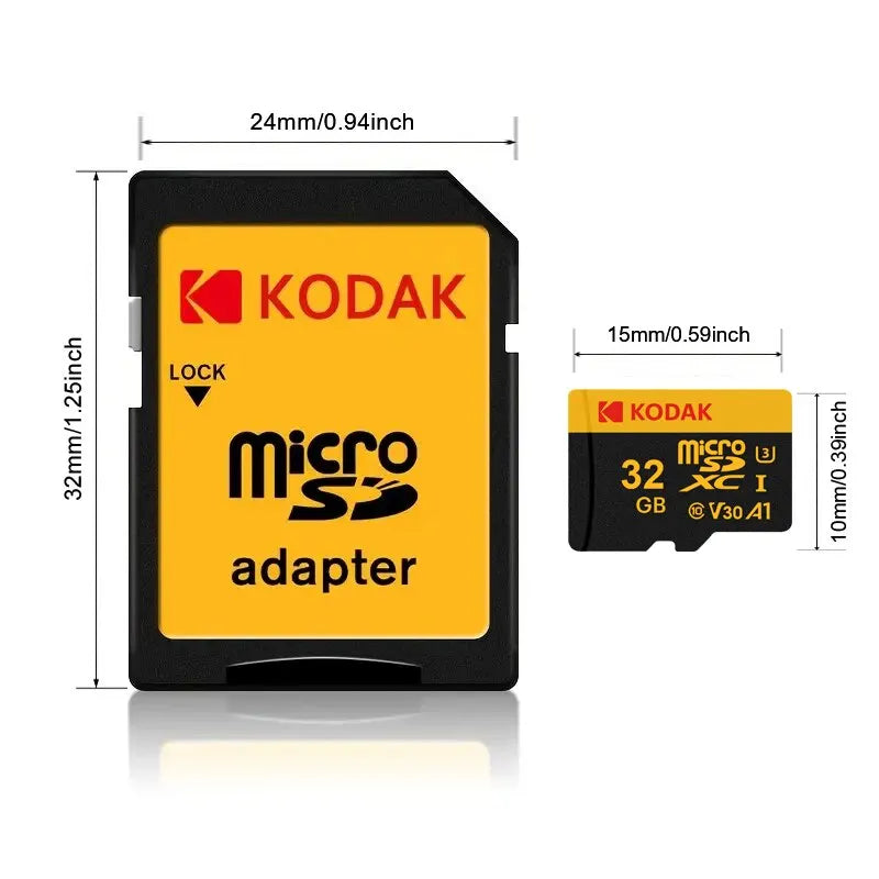 Shopdroplo™ Kodak MicroSD Memory Card – Up to 512GB U3 V30 TF Card for 4K Video, Phones, Cameras & Drones