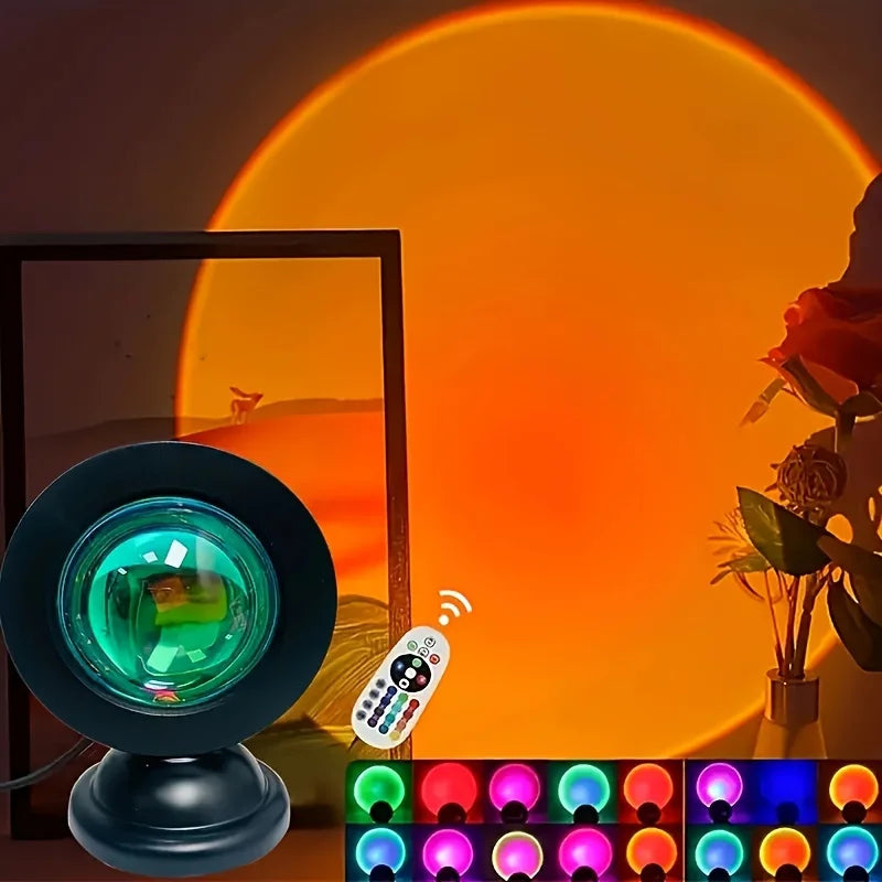 Shopdroplo Sunset Lamp - Create a Serene Evening Ambiance with Blissful Sunset Lighting - Perfect for Home Décor and Relaxation