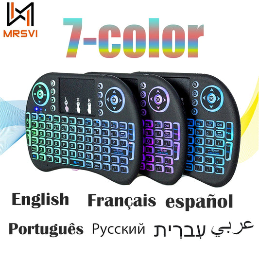 Shopdroplo™ i8 2.4G Wireless Air Mouse & Backlit Mini Keyboard – Touchpad Remote for PC, Laptop, Android TV Box