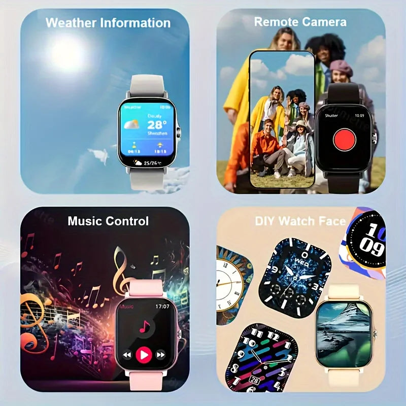 Shopdroplo 2025 KESHUYOU Smart Watch – Make/Answer Calls, Message Preview, Sleep & Heart Monitor, DIY Dial, Fitness Tracker for Men & Women