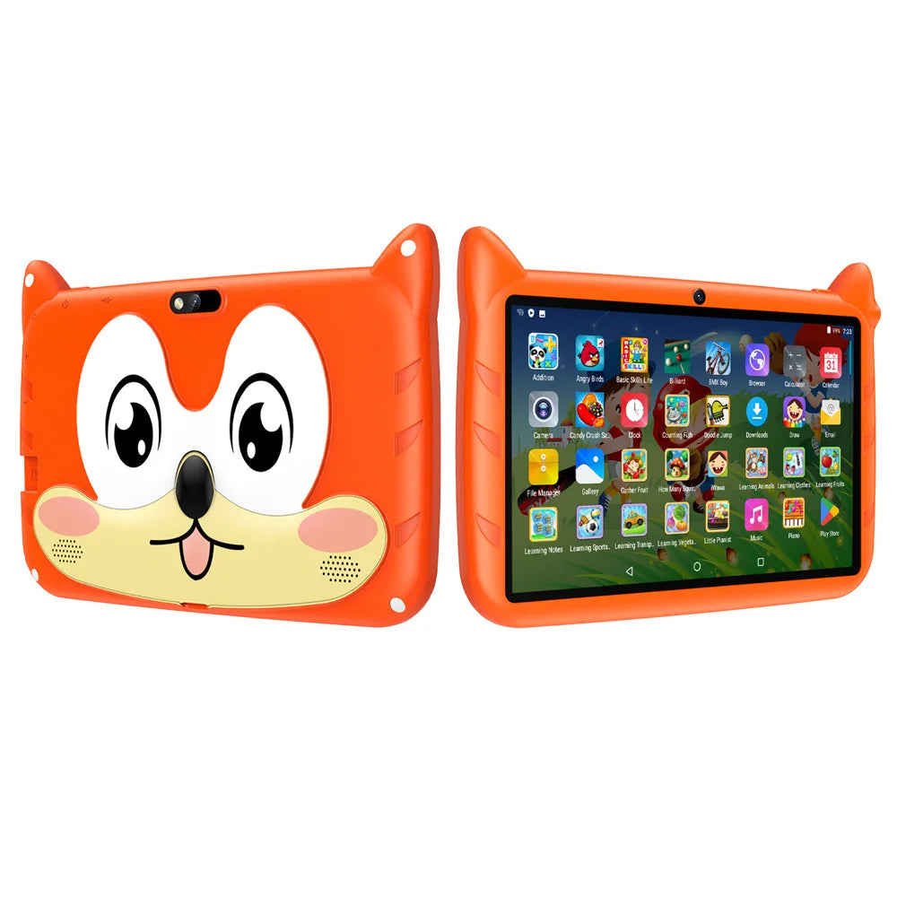 Shopdroplo™ 7" Android 13 Kids Tablet – 4GB+64GB, 1TB Expandable, Dual Camera, WiFi, Parental Controls & Educational Apps