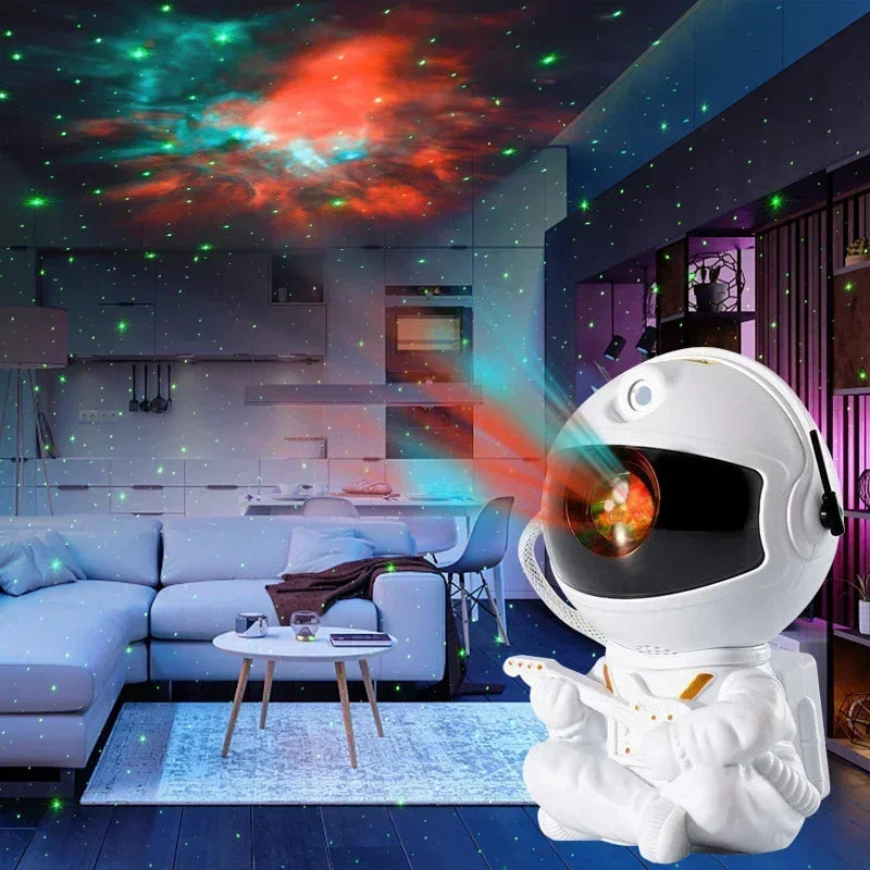 Shopdroplo Astronaut Star Projector Galaxy Night Light – LED Nebula Ceiling Lamp for Bedroom, Home Decoration & Kids Gift