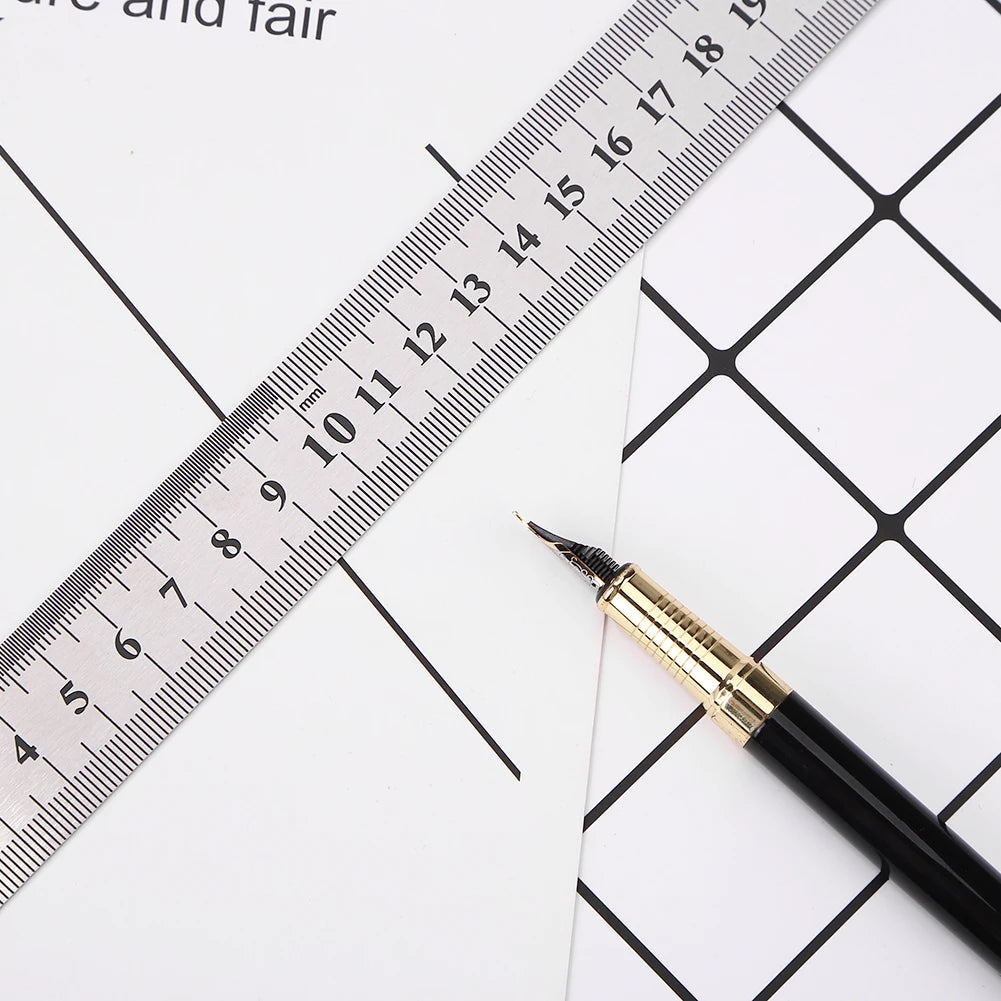 Shopdroplo Stainless Steel Double-Sided Precision Ruler – Metric & Imperial Measuring Tool (15cm to 50cm)
