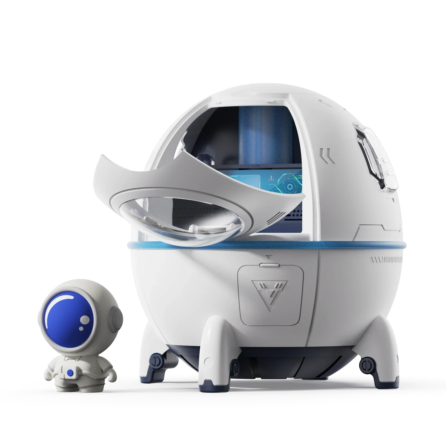 Shopdroplo Portable Astronaut Humidifier with LED Light & Aroma Diffuser – USB Powered Mini Air Purifier for Home & Office
