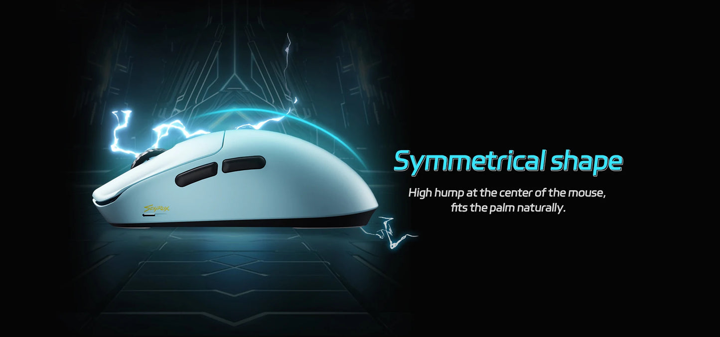 Shopdroplo SCYROX V6 Wireless Gaming Mouse – Pixart 3950 Sensor, Omron Switches, 8K Dongle, Web-Based Software