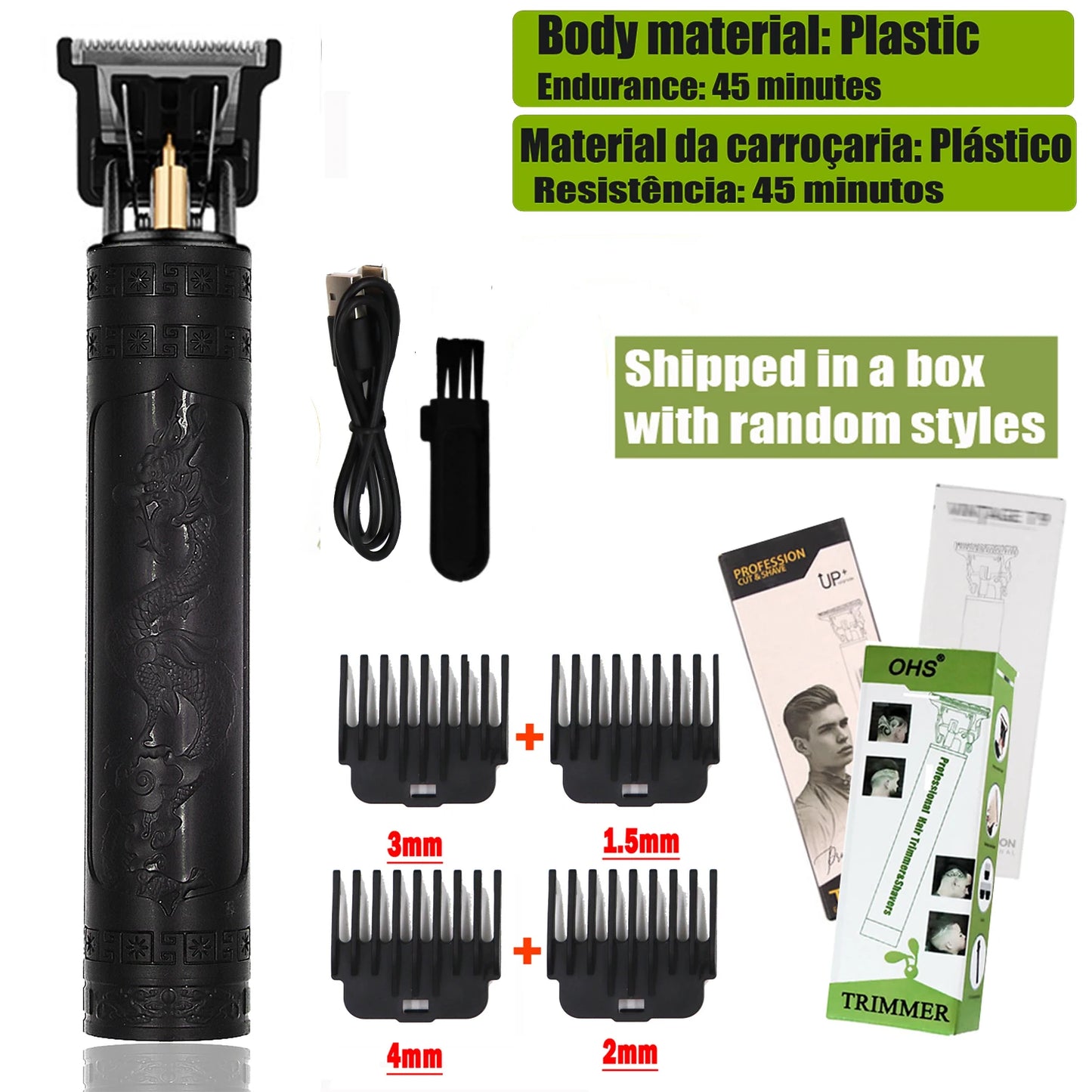Shopdroplo™ T9 Electric Hair & Beard Clipper – Zero-Gap Trimmer for Men, Cordless Shaving & Haircut Machine