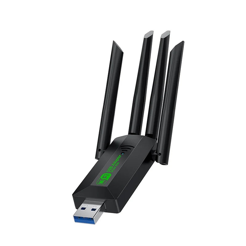 Shopdroplo VAORLO 1200Mbps USB WiFi Adapter – Dual Band 2.4G/5GHz Wireless Dongle with 4 Antennas & USB 3.0 for PC/Laptop