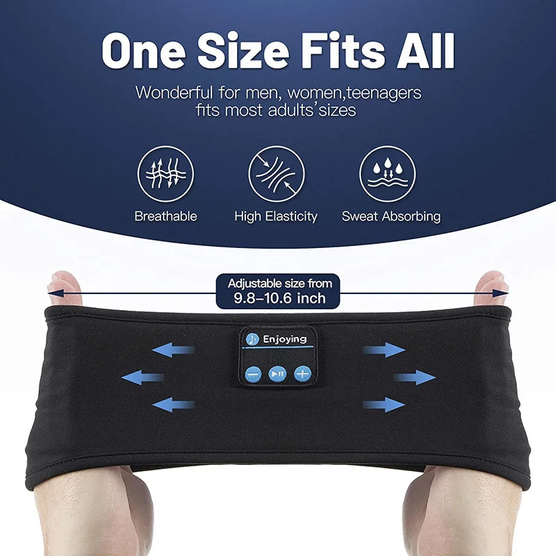 Shopdroplo Fone Bluetooth Earphones Sports Sleeping Headband Wireless Music Eye Mask