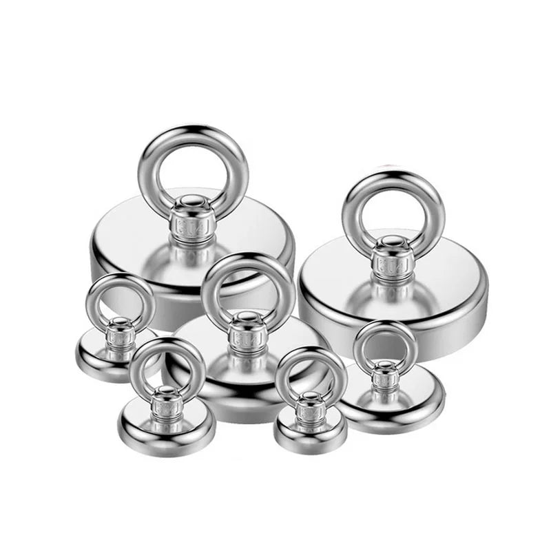 Shopdroplo Super Strong Neodymium Fishing Magnet – Heavy-Duty Salvage Magnet with Eyebolt