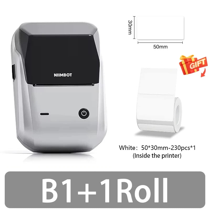 Shopdroplo Mini Label Thermal Printer Niimbot B1 Portable Bluetooth Sticker & Tag Printer