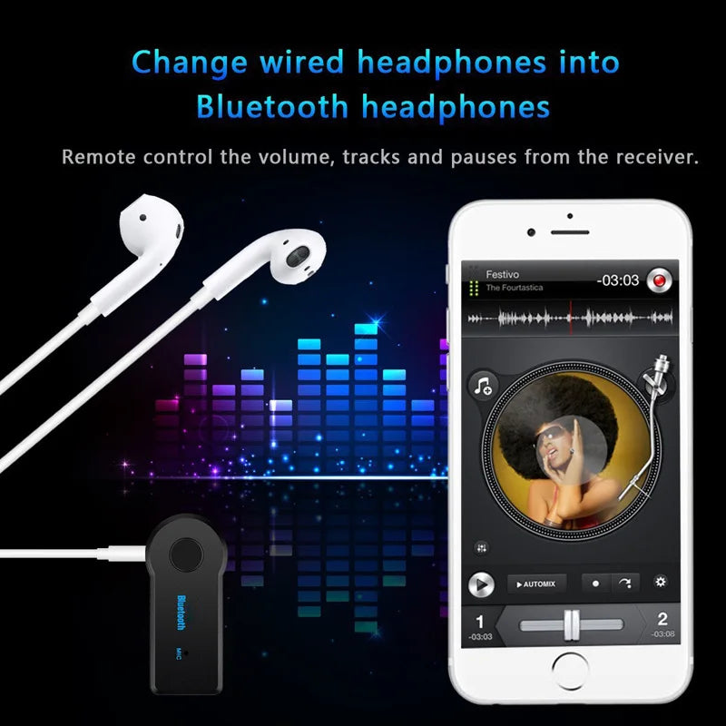 Shopdroplo™ 2-in-1 Bluetooth 5.0 Audio Adapter – Wireless Transmitter & Receiver with 3.5mm AUX for Car, Headphones & Speakers