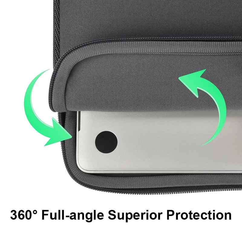 Shopdroplo™ Cotton Laptop Sleeve – Zippered Protective Case for 13"–15.6" MacBook, Xiaomi, Lenovo, Dell & More