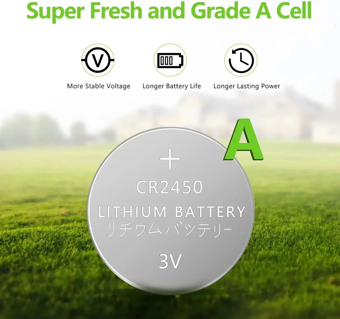 Shopdroplo CR2450 3V Lithium Button Battery – 600mAh Coin Cell for Key Remotes, Watches, LED Lights & More