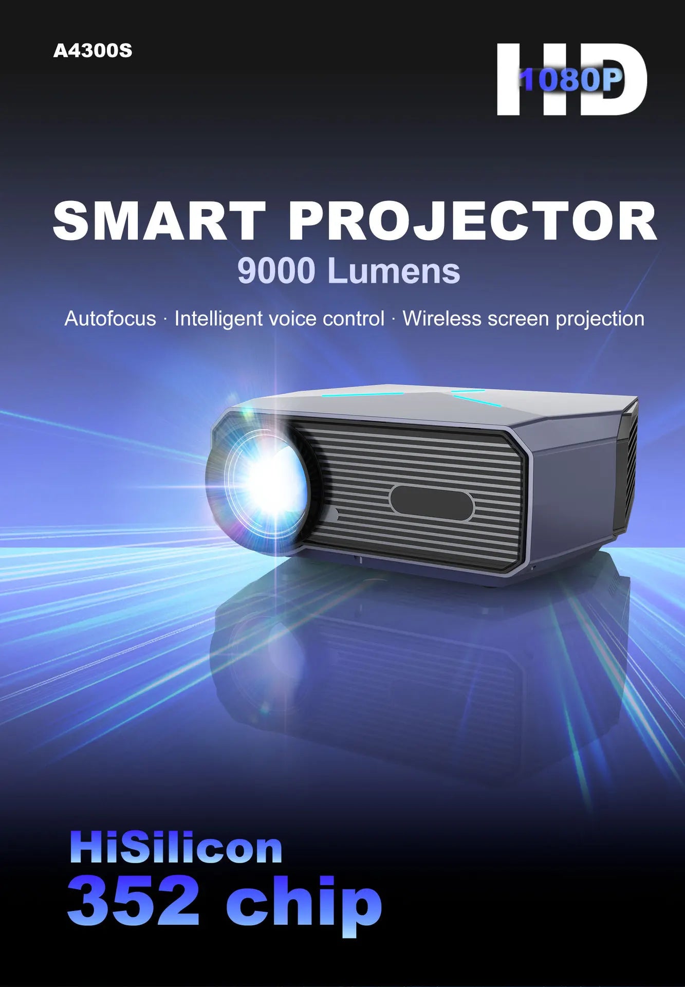 Shopdroplo MINI Android 4K LED Projector – Full HD 1080P Portable Home Theater Smart TV