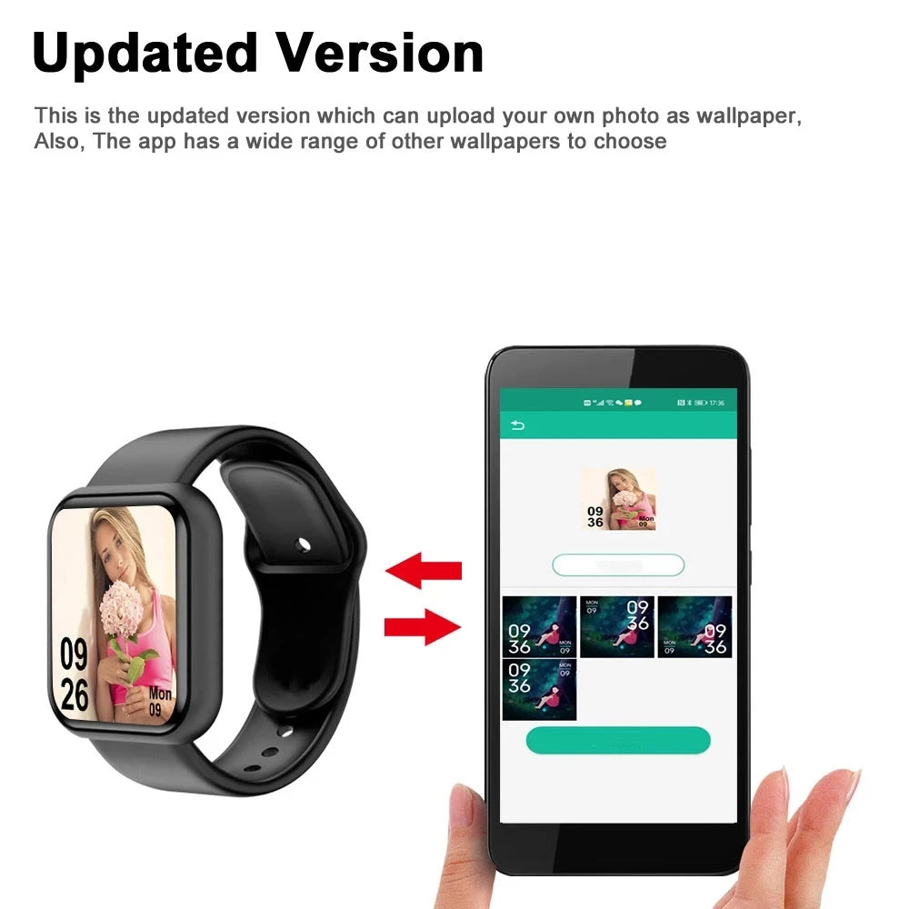 Shopdroplo CHAONB Smart Watch – 1.44” Fitness Tracker with Heart Rate & Sleep Monitor, Message Alert Bracelet for Men & Women