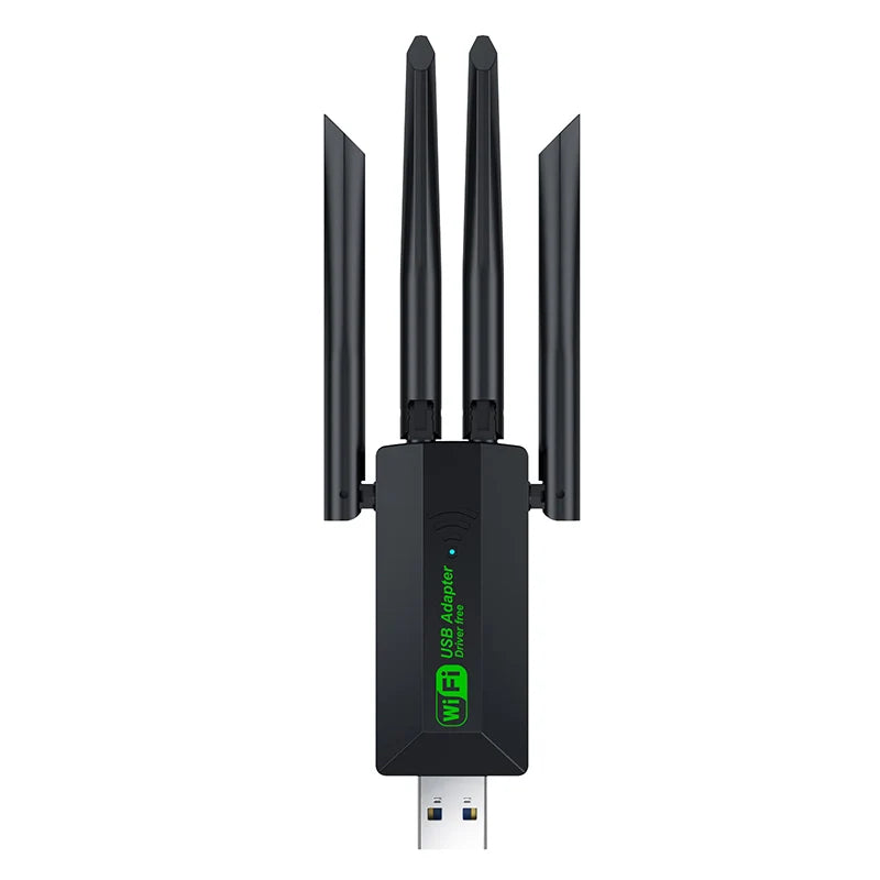 Shopdroplo VAORLO 1200Mbps USB WiFi Adapter – Dual Band 2.4G/5GHz Wireless Dongle with 4 Antennas & USB 3.0 for PC/Laptop