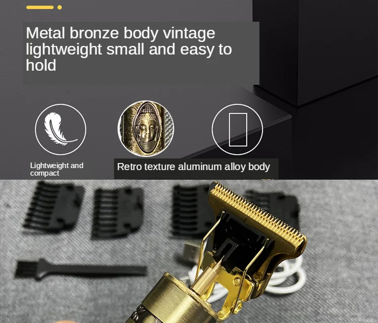 Shopdroplo™ T9 Electric Hair & Beard Clipper – Zero-Gap Trimmer for Men, Cordless Shaving & Haircut Machine