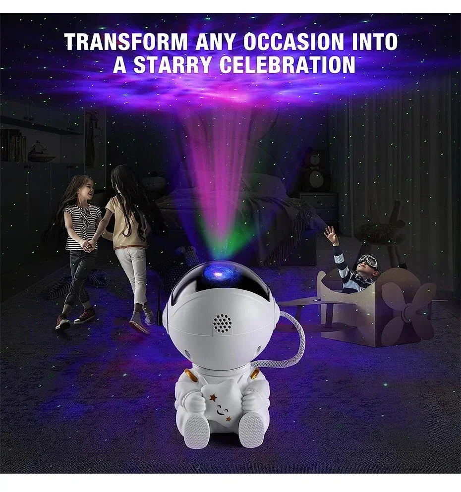 Shopdroplo Astronaut Star Projector Galaxy Night Light – LED Nebula Ceiling Lamp for Bedroom, Home Decoration & Kids Gift