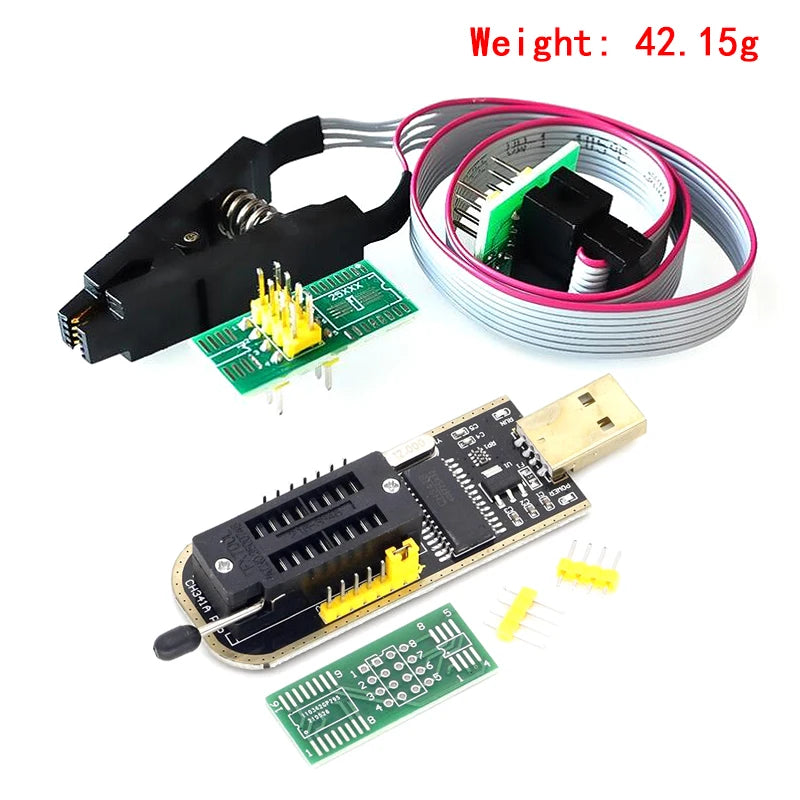 Shopdroplo CH341A USB EEPROM Flash BIOS Programmer + SOIC8 Test Clip