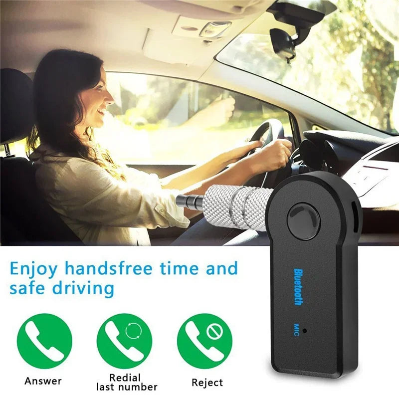 Shopdroplo™ 2-in-1 Bluetooth 5.0 Audio Adapter – Wireless Transmitter & Receiver with 3.5mm AUX for Car, Headphones & Speakers