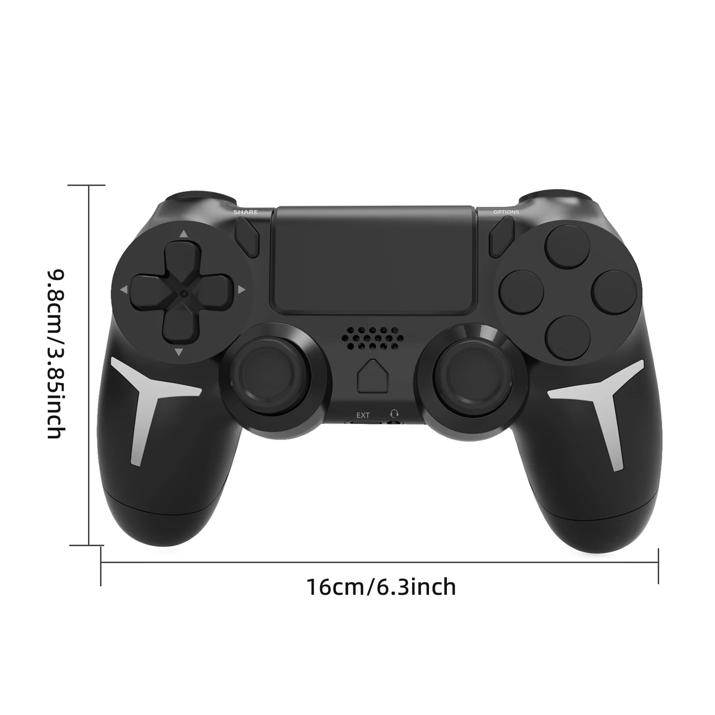Shopdroplo GAMINJA Wireless Bluetooth Gamepad – Dual Vibration PS4/PS3/PC Controller with Touchpad & 6-Axis Motion Sensor