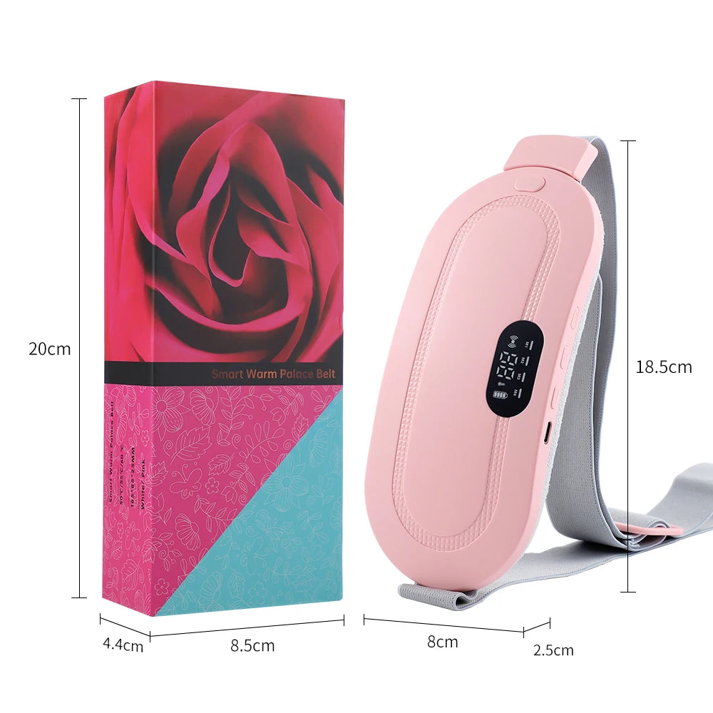 Shopdroplo™ Electric Period Cramp Relief Massager Belt – Heating & Vibration Therapy