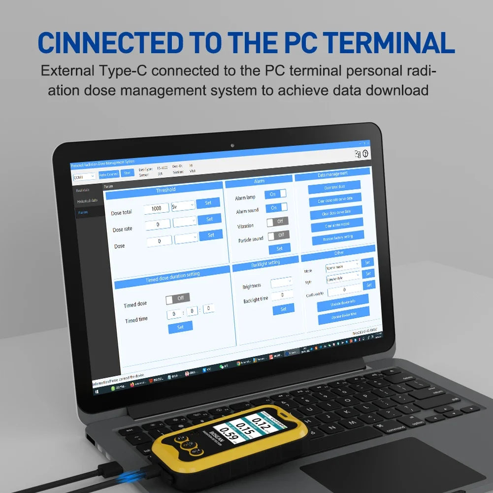 Shopdroplo™ FS-5000 Nuclear Radiation Detector – X-ray, Beta & Gamma Monitor with PC Software