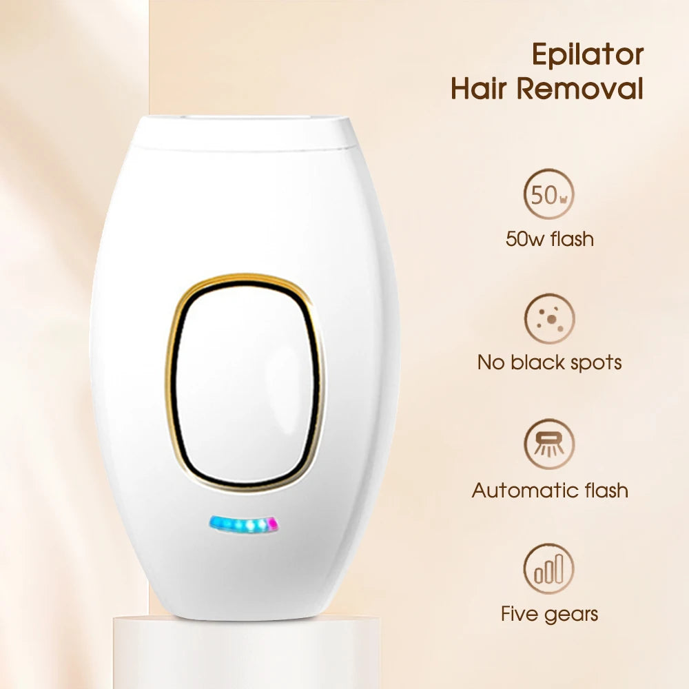 Shopdroplo IPL Laser Hair Removal Device for Women – Painless, Rechargeable, At-Home Epilator