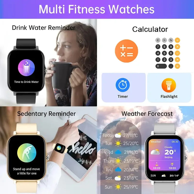 Shopdroplo KESHUYOU 2025 Smart Watch – Bluetooth Call, Blood Oxygen & Heart Rate Monitor, Fitness Tracker for Men & Women