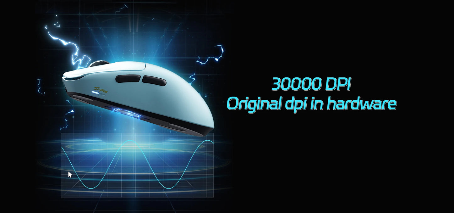 Shopdroplo SCYROX V6 Wireless Gaming Mouse – Pixart 3950 Sensor, Omron Switches, 8K Dongle, Web-Based Software