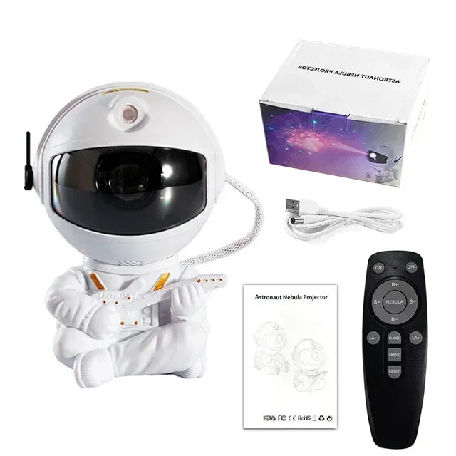 Shopdroplo Astronaut Star Projector Galaxy Night Light – LED Nebula Ceiling Lamp for Bedroom, Home Decoration & Kids Gift