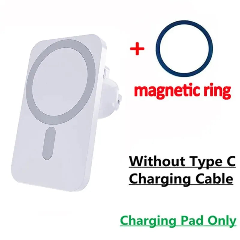 Shopdroplo 30W Magnetic Car Wireless Charger – Fast Charging Holder Stand for iPhone 12-15 Series, MacSafe Compatible