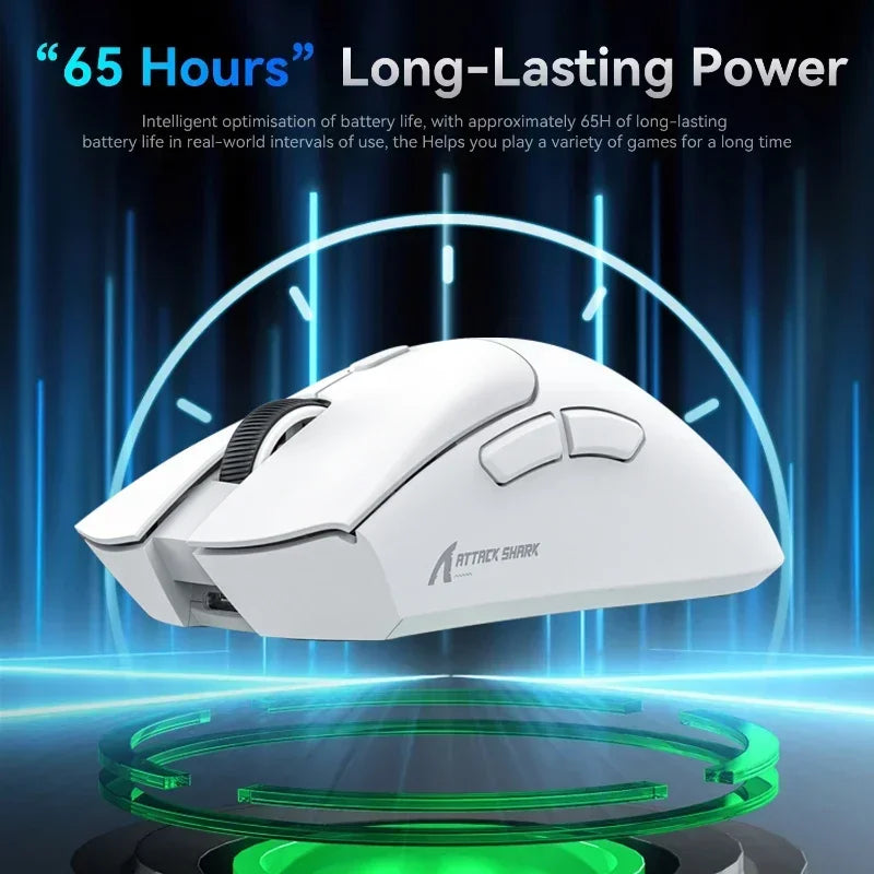 Shopdroplo Attack Shark R1 Bluetooth Gaming Mouse – 18000 DPI, Tri-Mode, Macro Support, 1000Hz Polling Rate
