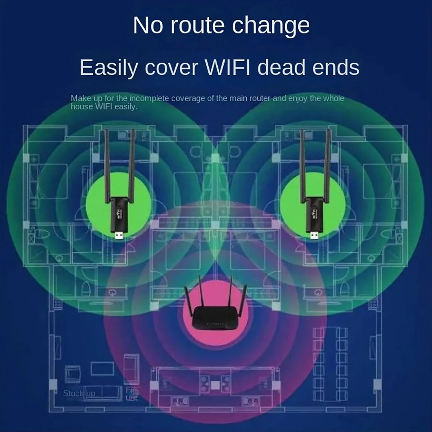 Shopdroplo 2.4G 300Mbps USB WiFi Repeater – Long Range Wireless Signal Booster for Home Network Extension