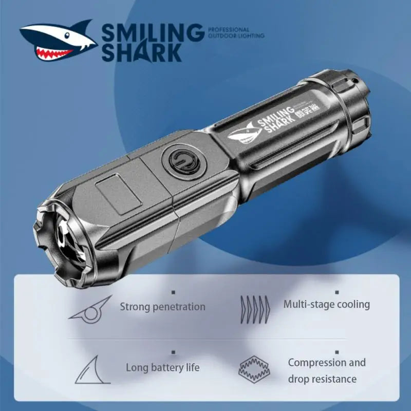 Shopdroplo Powerful LED Flashlight – 100000 Lumens USB Rechargeable Waterproof Zoom Torch for Outdoor Hunting, Camping & Fishing