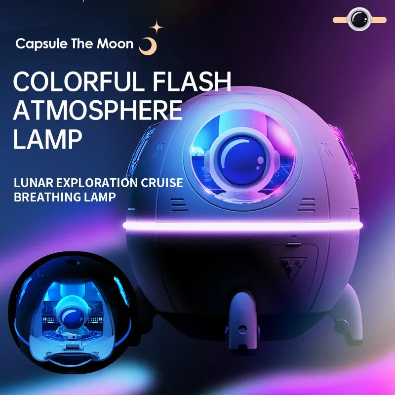 Shopdroplo Portable Astronaut Humidifier with LED Light & Aroma Diffuser – USB Powered Mini Air Purifier for Home & Office