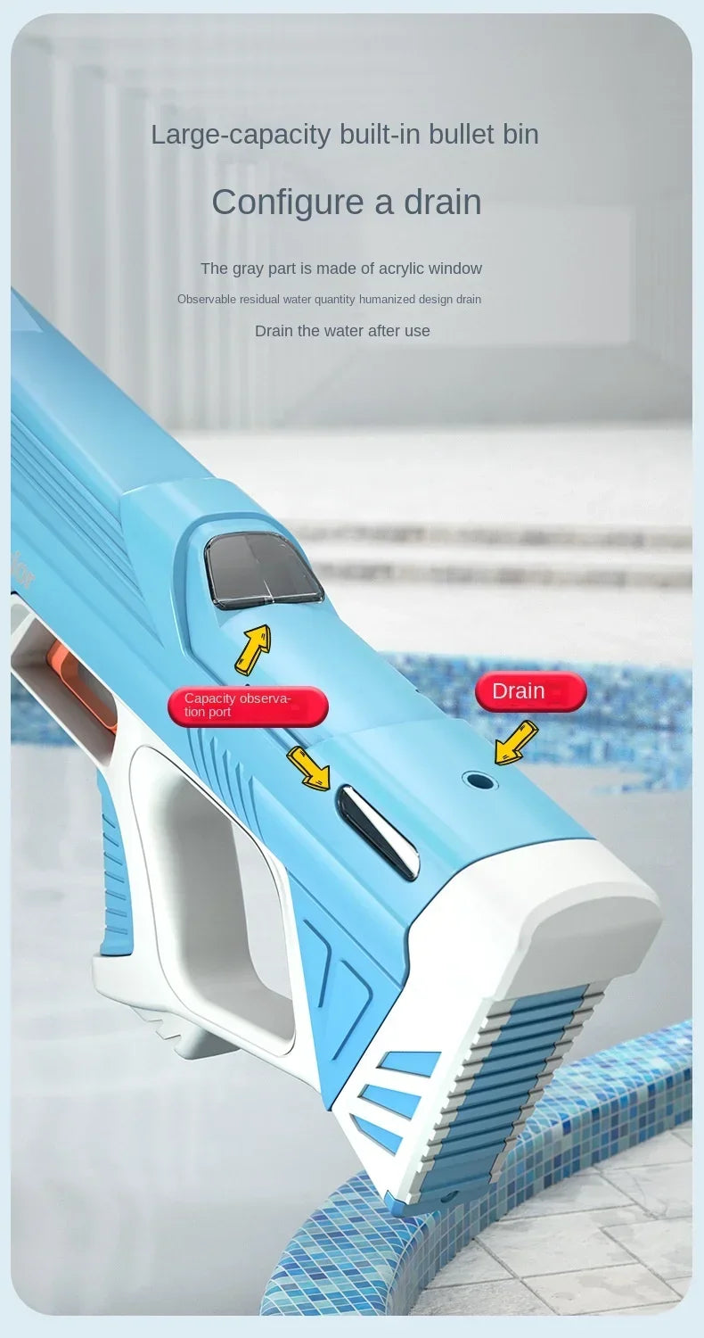 Shopdroplo™ 43cm Full Electric Water Gun – Auto-Fire Toy for Kids (Summer Fun Edition)