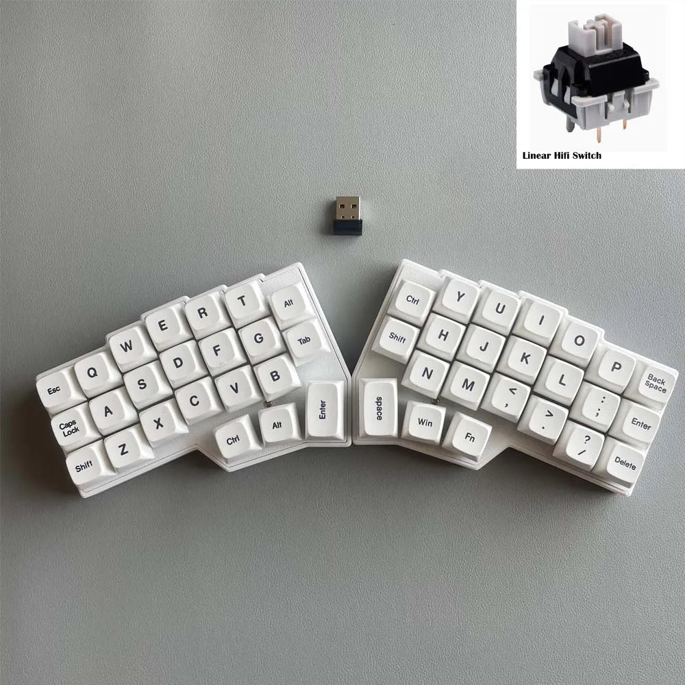 Shopdroplo CORNE V4 Wireless Mechanical Keyboard – Split Ergonomic, Hot-Swappable, 46-Key, VIAL Supported