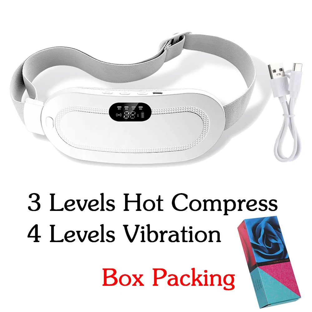 Shopdroplo™ Electric Period Cramp Relief Massager Belt – Heating & Vibration Therapy