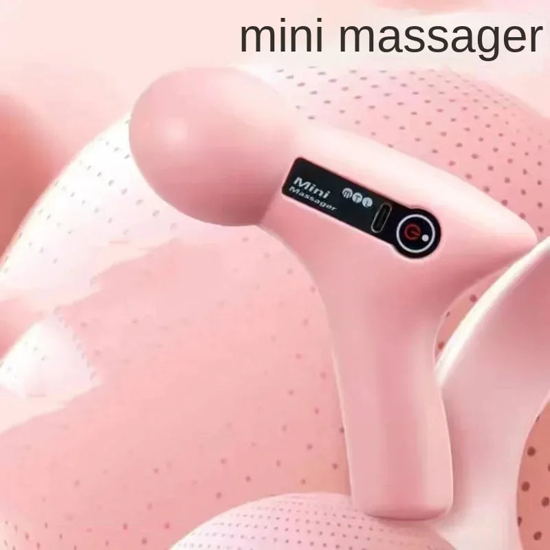 Shopdroplo™ Mini LCD Fascia Massage Gun – 6 Heads Deep Tissue Massager for Neck, Feet & Full Body (USB Rechargeable)