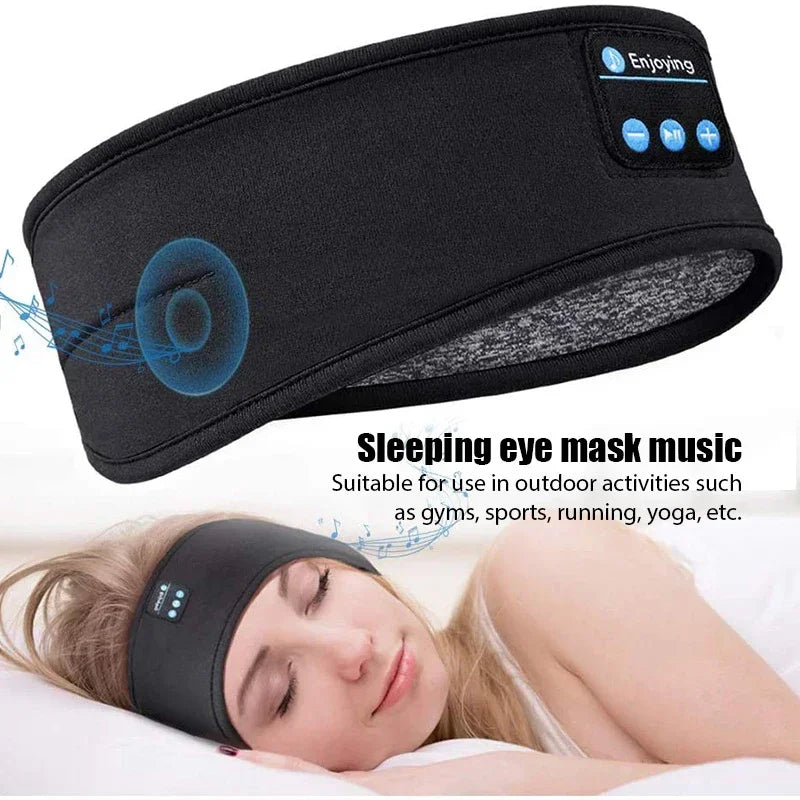 Shopdroplo Fone Bluetooth Earphones Sports Sleeping Headband Wireless Music Eye Mask