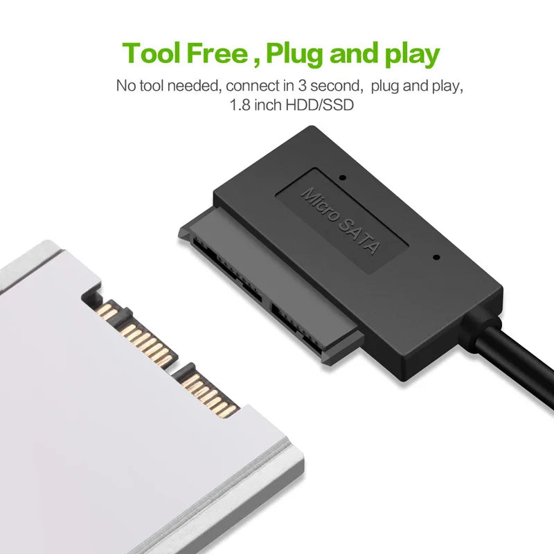 Shopdroplo™ SATA to USB 3.0/2.0 Cable – 6Gbps High-Speed Adapter for 2.5” HDD/SSD