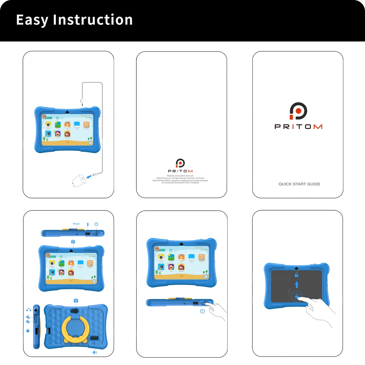 Shopdroplo Kids Tablet – 7” Android 11 with Educational Apps, Dual Camera, Case Included