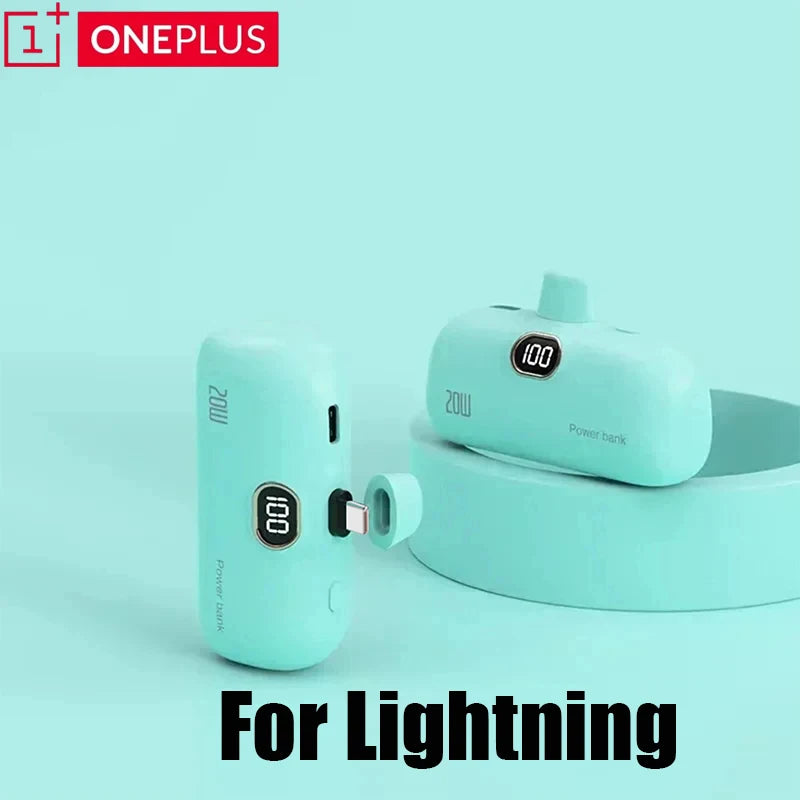Shopdroplo™ 30000mAh Capsule Power Bank – Mini Fast Charger for iPhone, Samsung, Xiaomi, Huawei & More