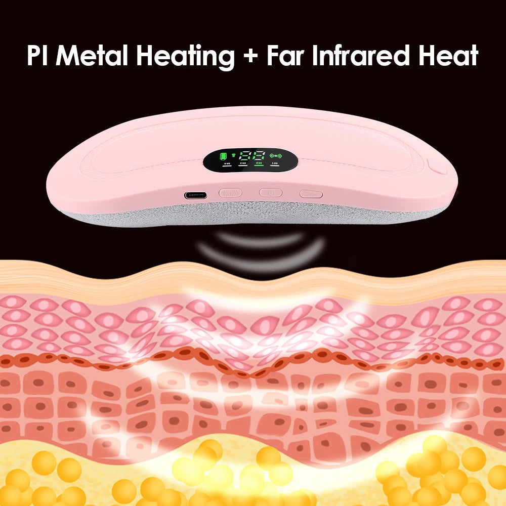 Shopdroplo™ Electric Period Cramp Relief Massager Belt – Heating & Vibration Therapy