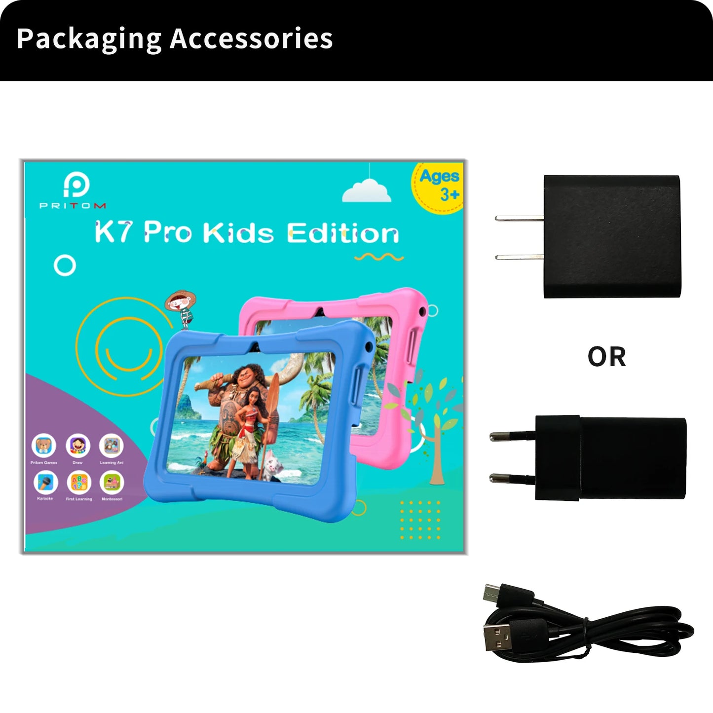 Shopdroplo Kids Tablet – 7” Android 11 with Educational Apps, Dual Camera, Case Included