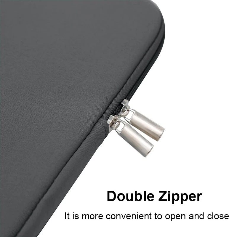 Shopdroplo™ Cotton Laptop Sleeve – Zippered Protective Case for 13"–15.6" MacBook, Xiaomi, Lenovo, Dell & More